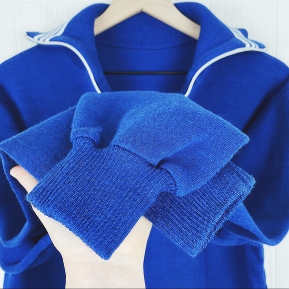 Vintage Wool Blend Varsity Quarter Zip Sweater - Picture 5 of 7